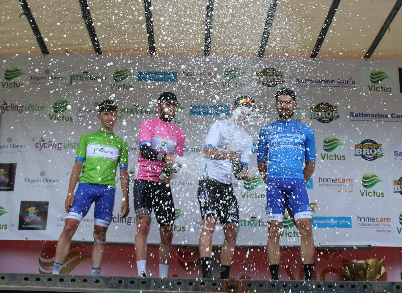 Matteo Cigala celebrating at the Tour of Ulster