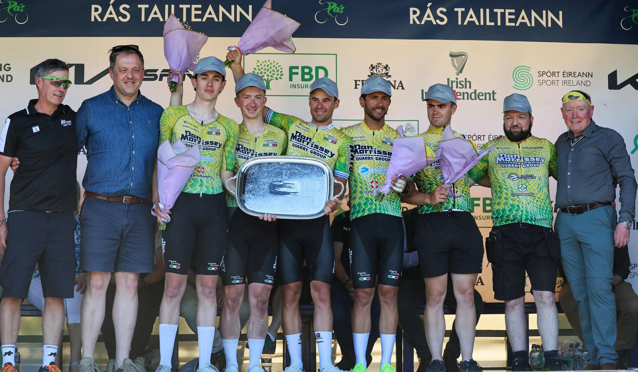 Dan Morrissey Team winning the best County in Ras Tailteann 2026